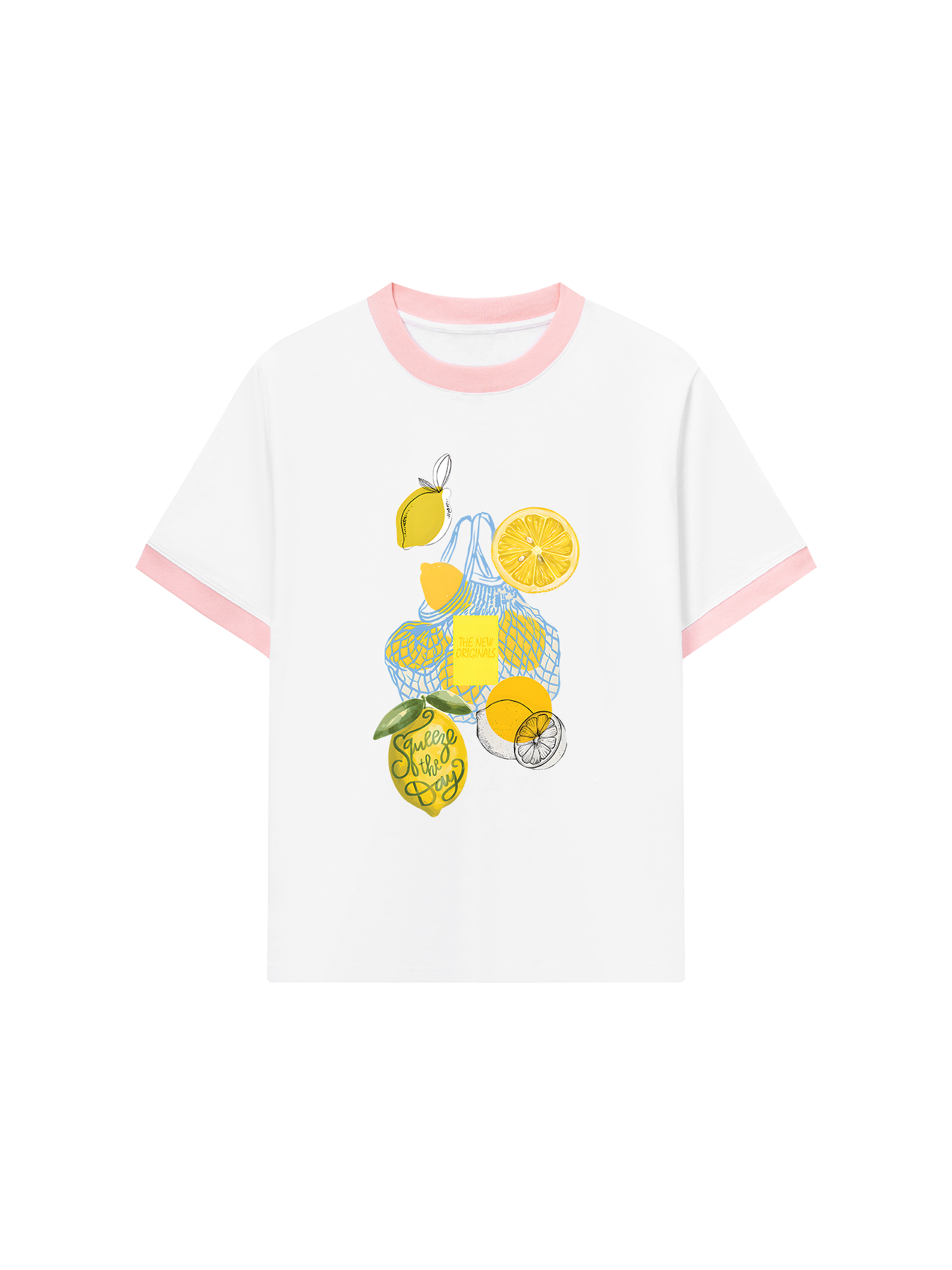 Áo Thun Ringer Relaxed Fit Summer Vibes Lemon Shopping