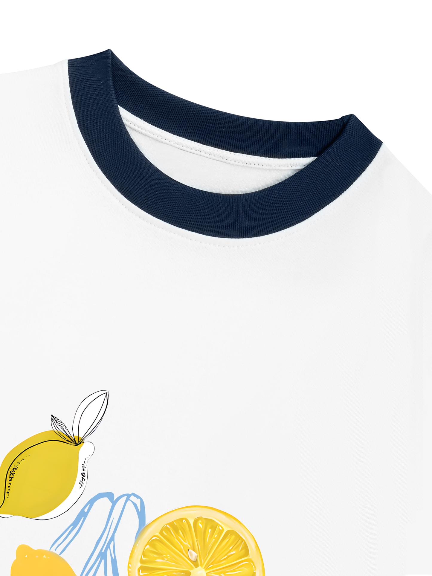 Áo Thun Ringer Relaxed Fit Summer Vibes Lemon Shopping