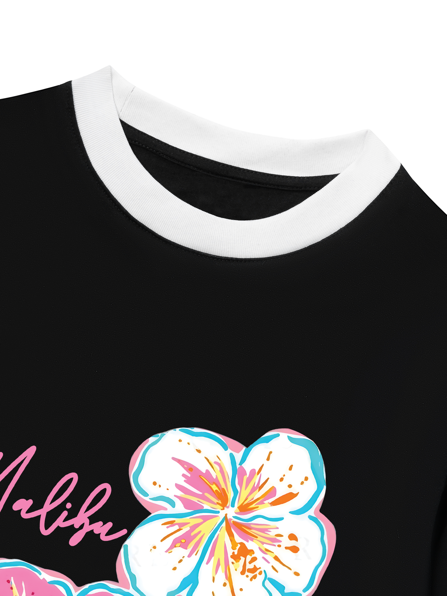 Áo Thun Ringer Relaxed Fit Summer Vibes Malibu Floral