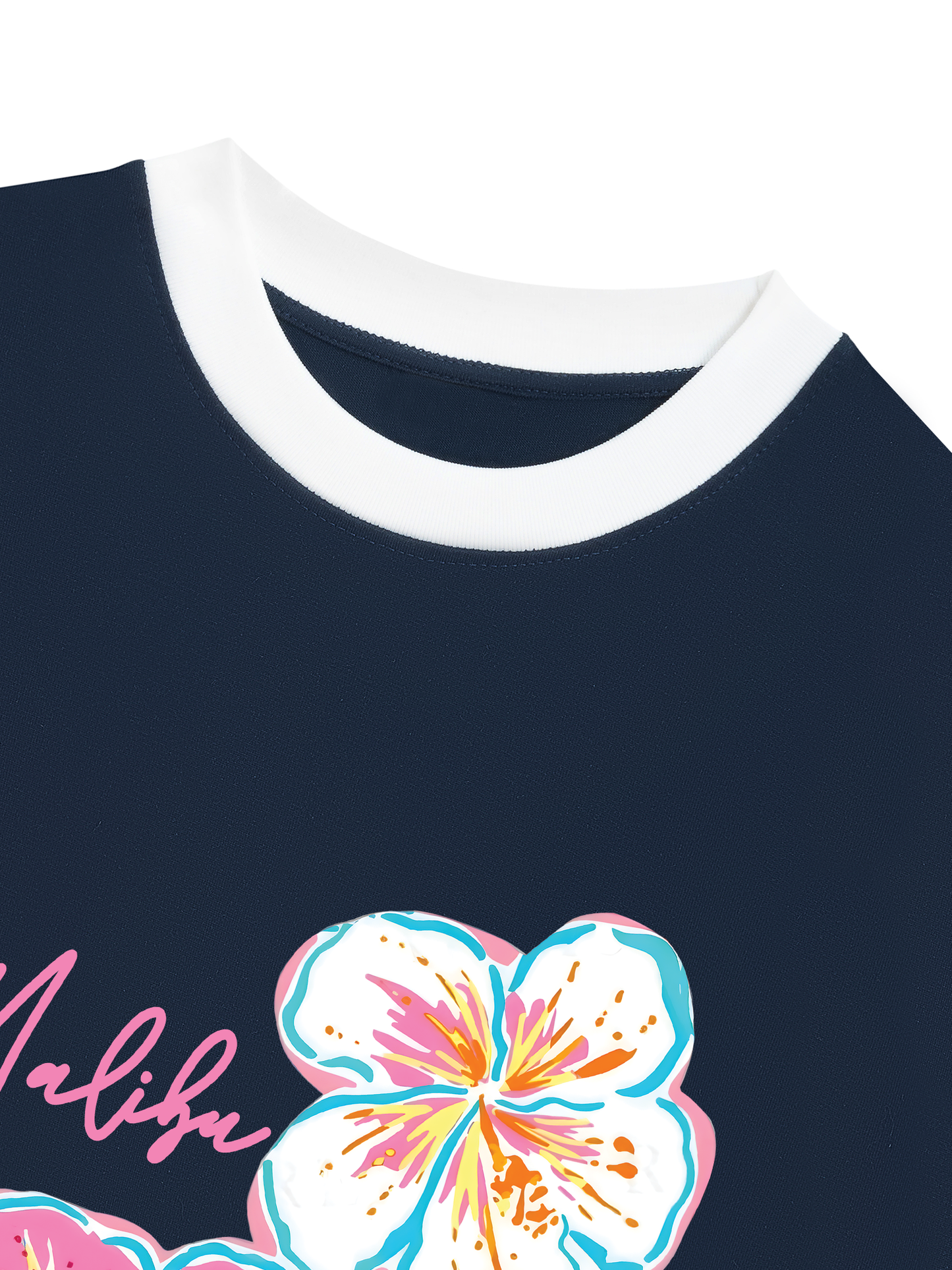 Áo Thun Ringer Relaxed Fit Summer Vibes Malibu Floral