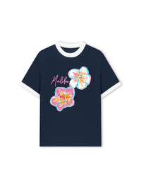 Áo Thun Ringer Relaxed Fit Summer Vibes Malibu Floral