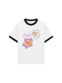 Áo Thun Ringer Relaxed Fit Summer Vibes Malibu Floral