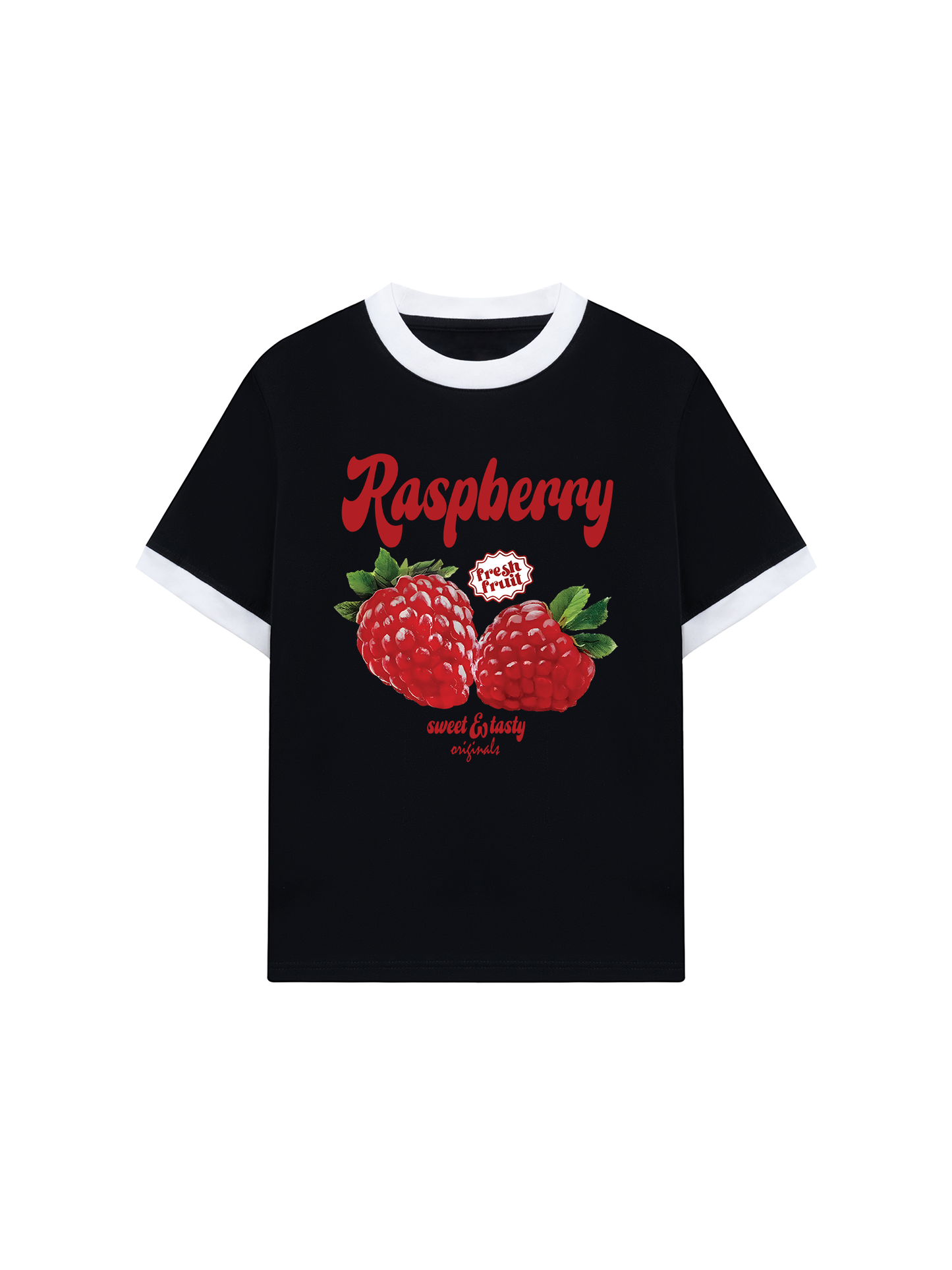 Áo Thun Ringer Relaxed Fit Summer Vibes Raspberry