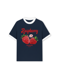 Áo Thun Ringer Relaxed Fit Summer Vibes Raspberry