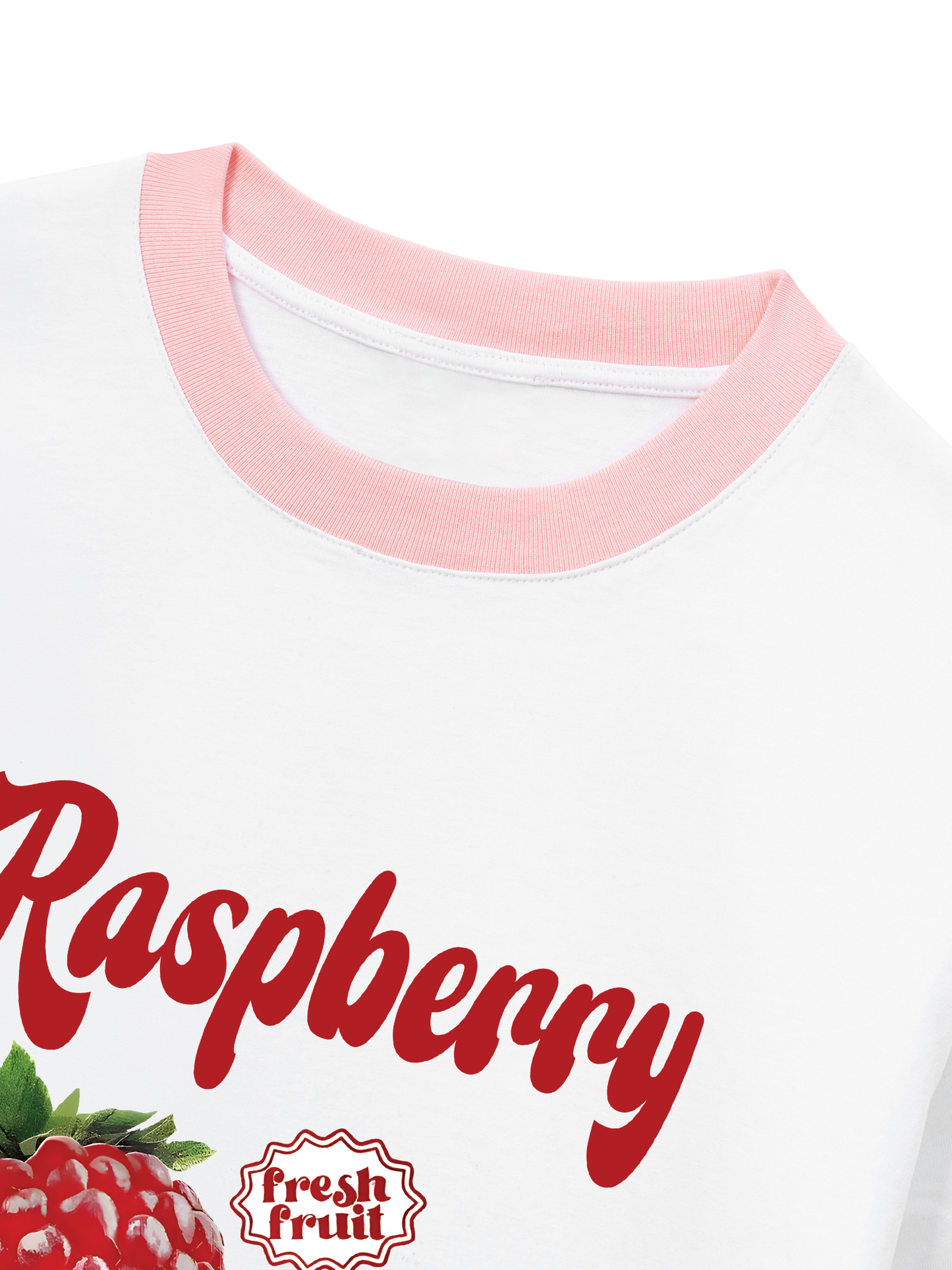 Áo Thun Ringer Relaxed Fit Summer Vibes Raspberry