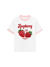 Áo Thun Ringer Relaxed Fit Summer Vibes Raspberry