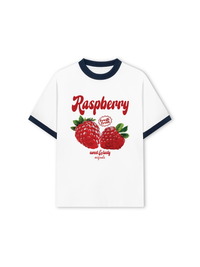 Áo Thun Ringer Relaxed Fit Summer Vibes Raspberry