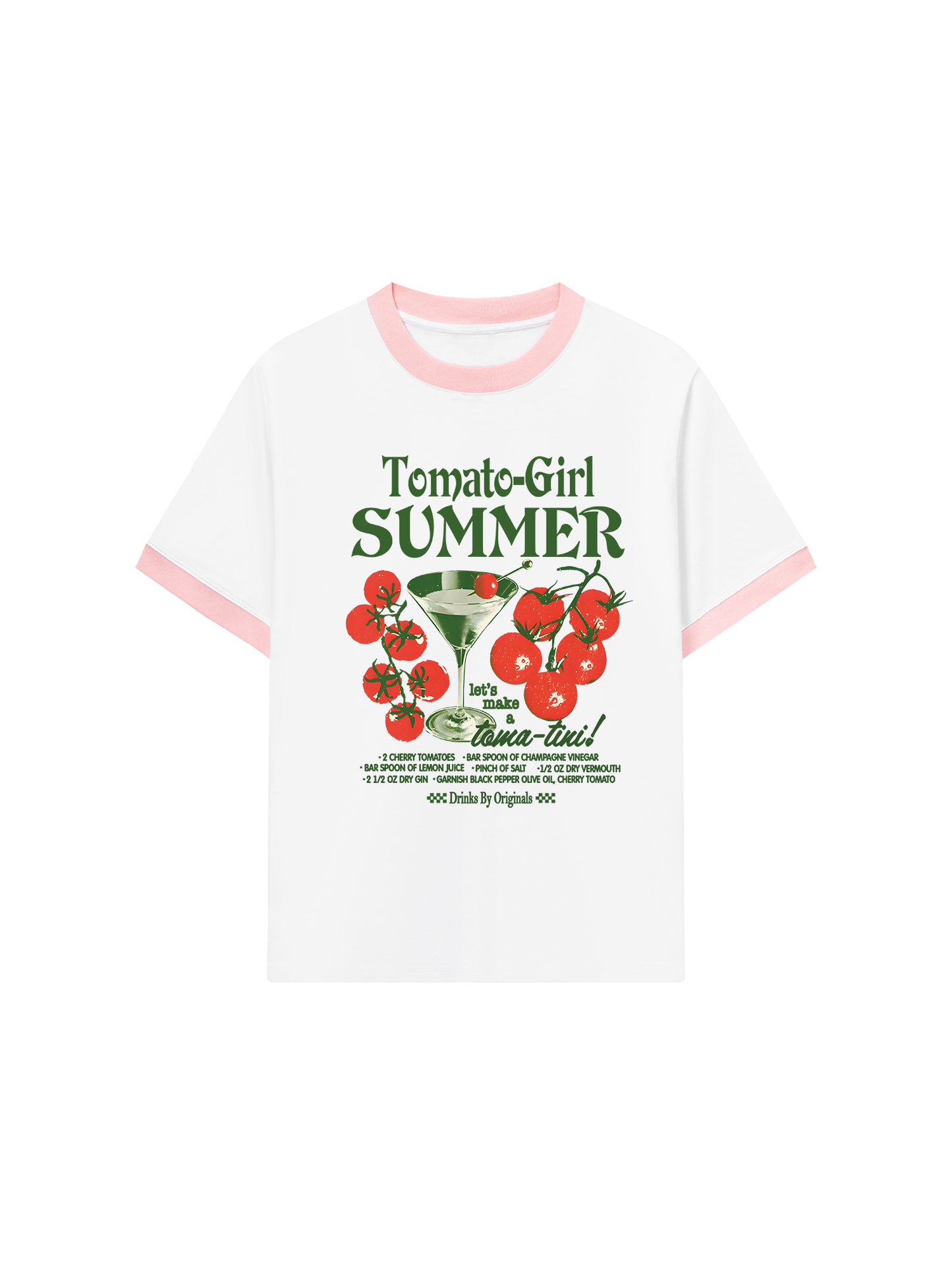 Áo Thun Ringer Relaxed Fit Summer Vibes Tomato Girl