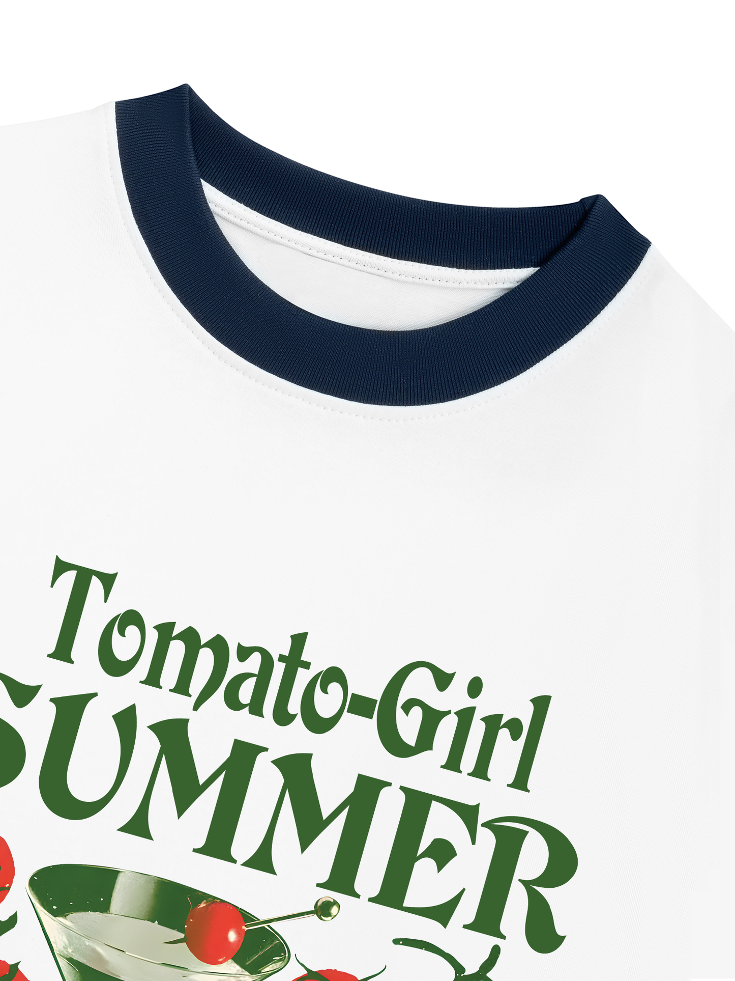 Áo Thun Ringer Relaxed Fit Summer Vibes Tomato Girl