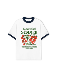 Áo Thun Ringer Relaxed Fit Summer Vibes Tomato Girl