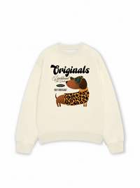 Áo Sweater Nỉ Hai Da Leopard Dachshund
