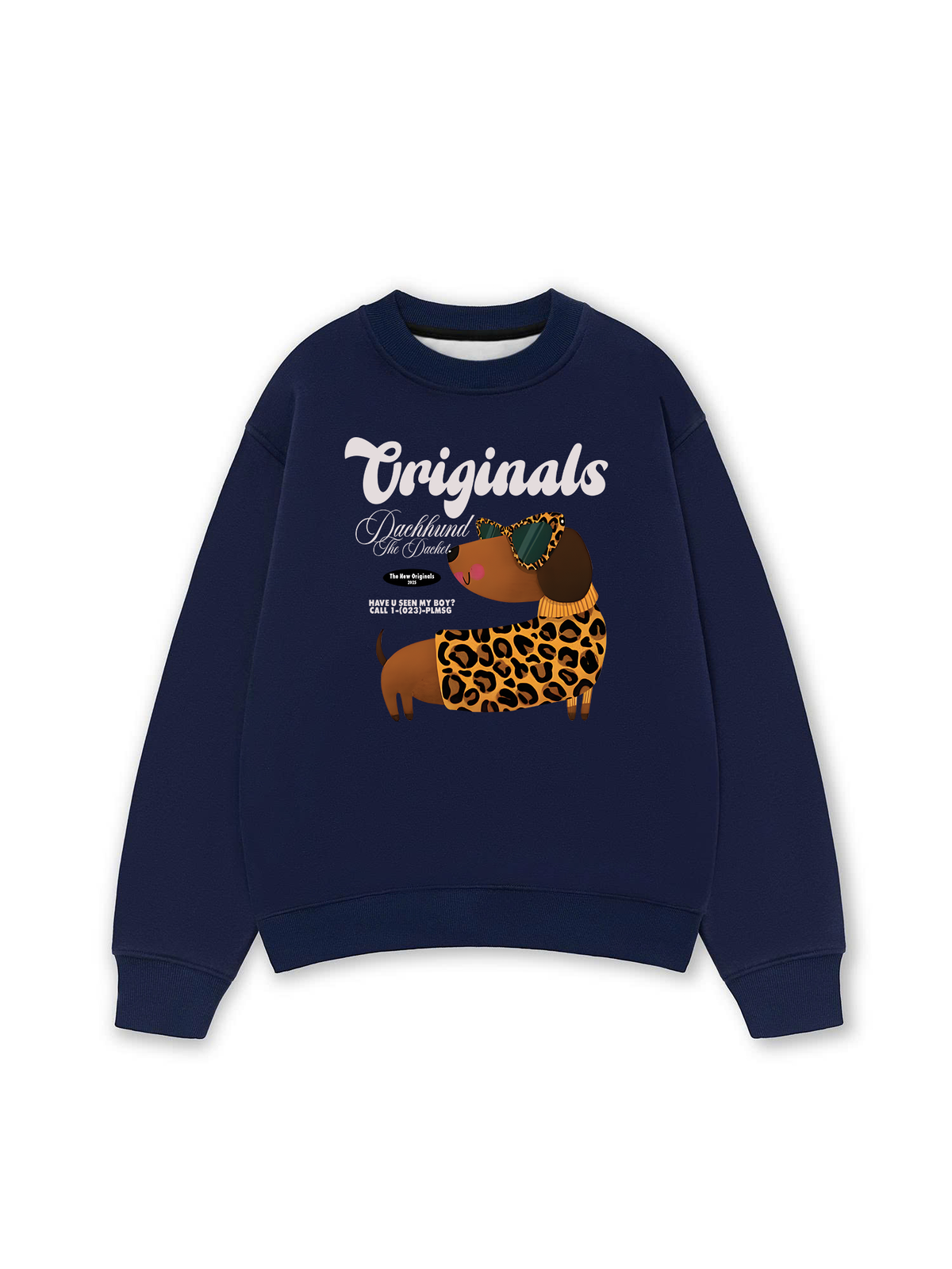 Áo Sweater Nỉ Hai Da Leopard Dachshund