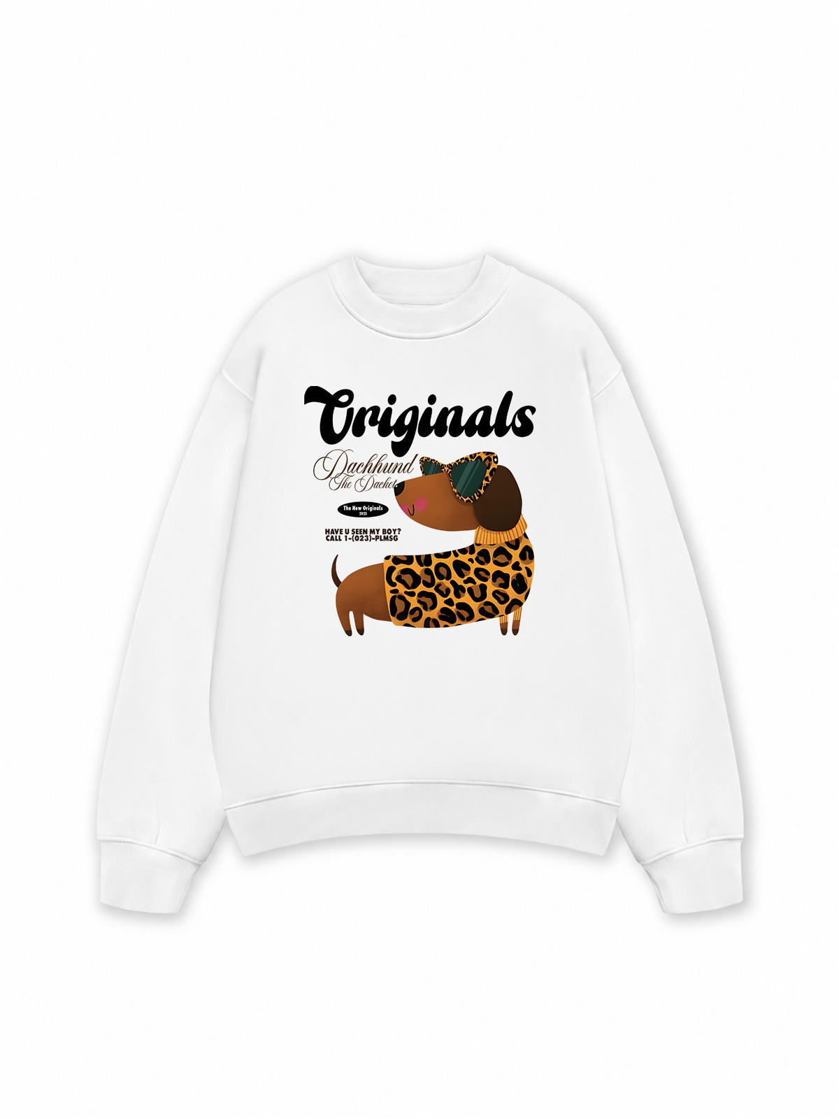 Áo Sweater Nỉ Hai Da Leopard Dachshund