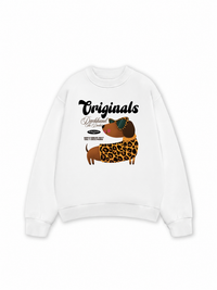 Áo Sweater Nỉ Hai Da Leopard Dachshund