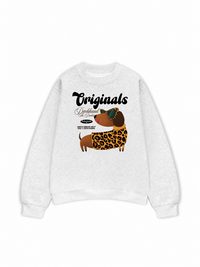 Áo Sweater Nỉ Hai Da Leopard Dachshund