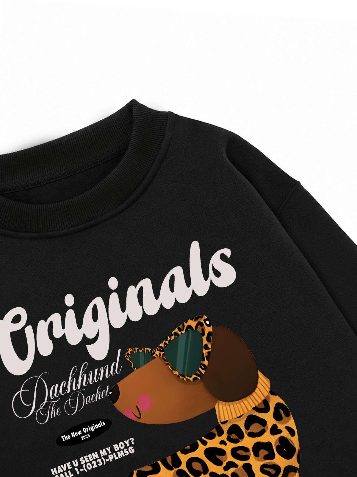 Áo Sweater Nỉ Hai Da Leopard Dachshund