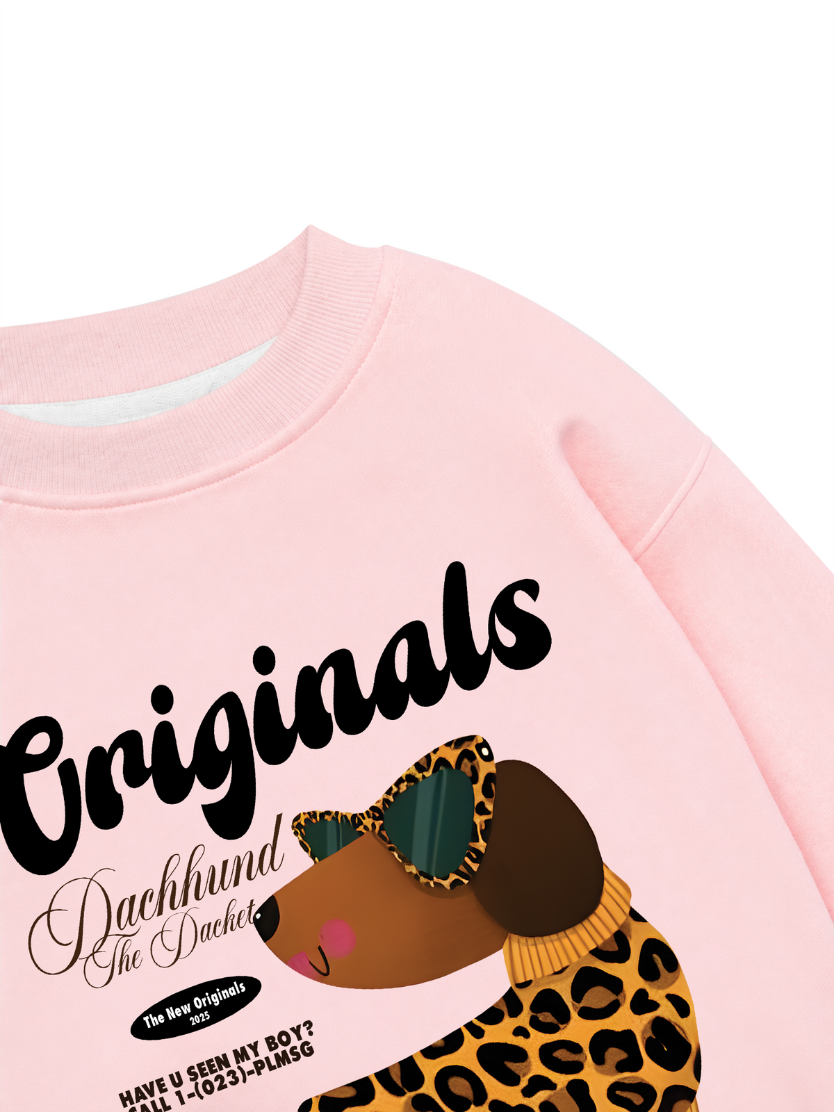 Áo Sweater Nỉ Hai Da Leopard Dachshund