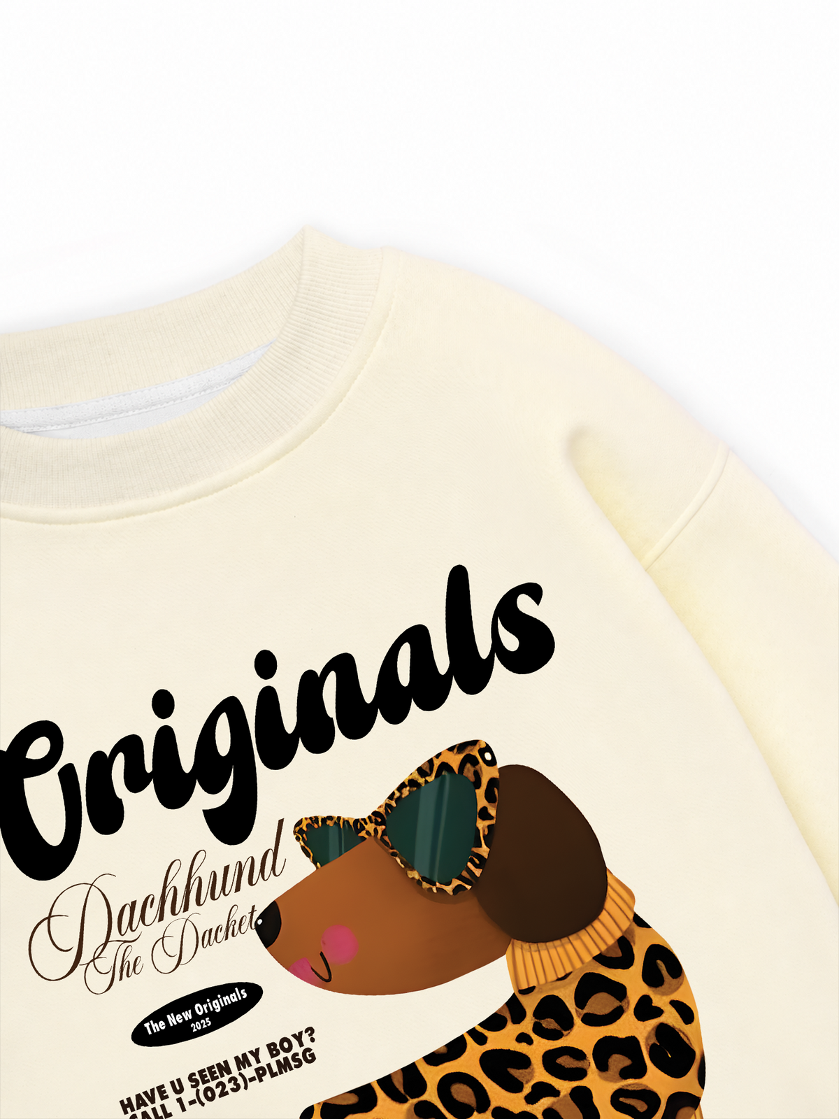 Áo Sweater Nỉ Hai Da Leopard Dachshund