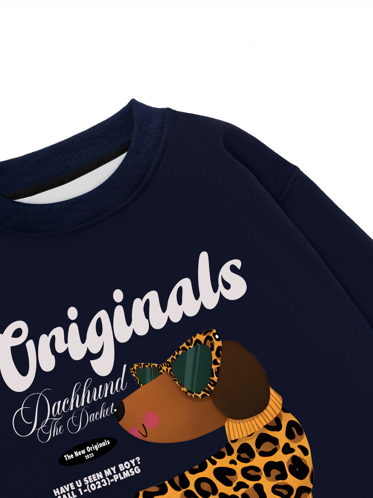 Áo Sweater Nỉ Hai Da Leopard Dachshund