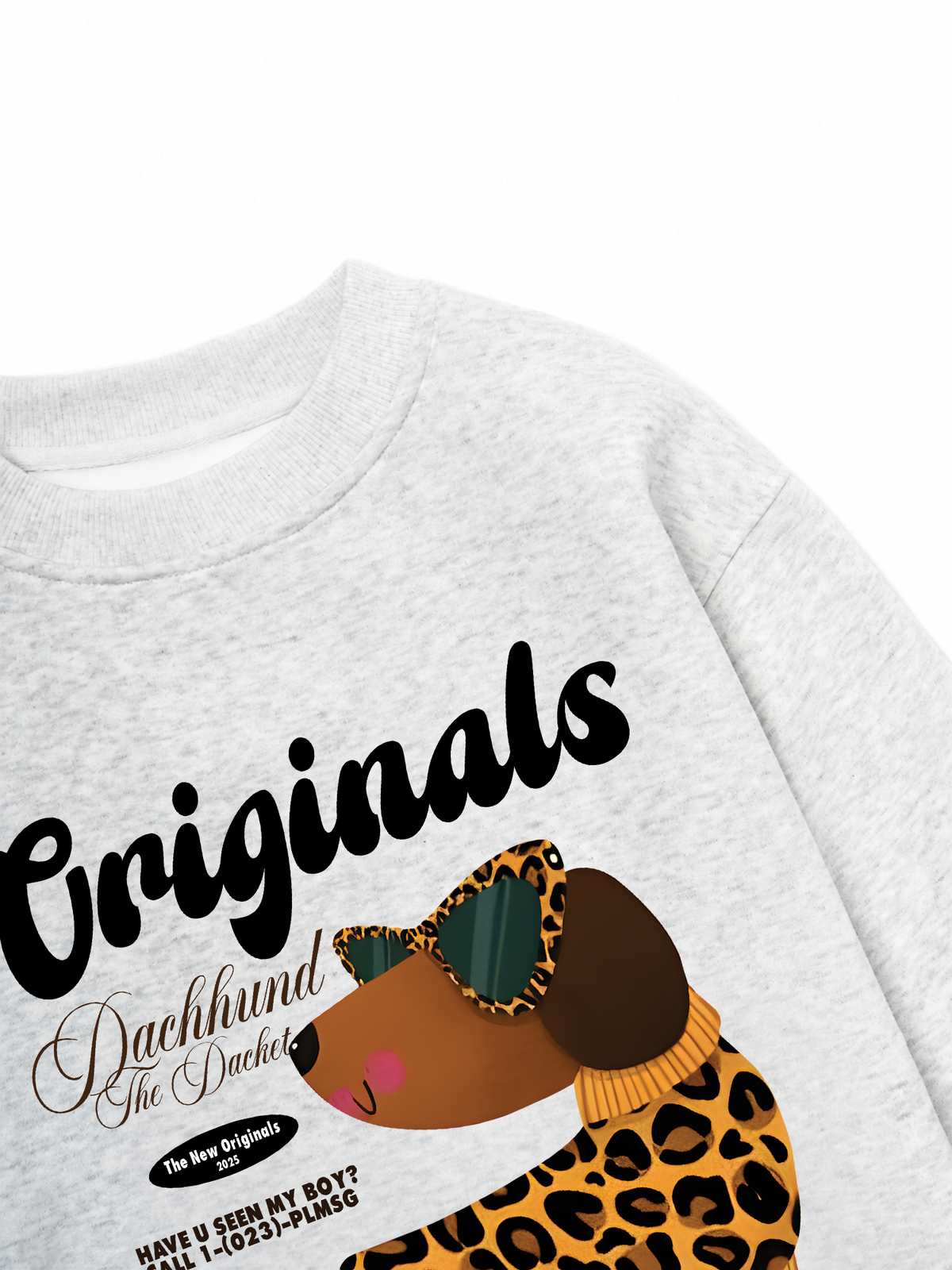 Áo Sweater Nỉ Hai Da Leopard Dachshund