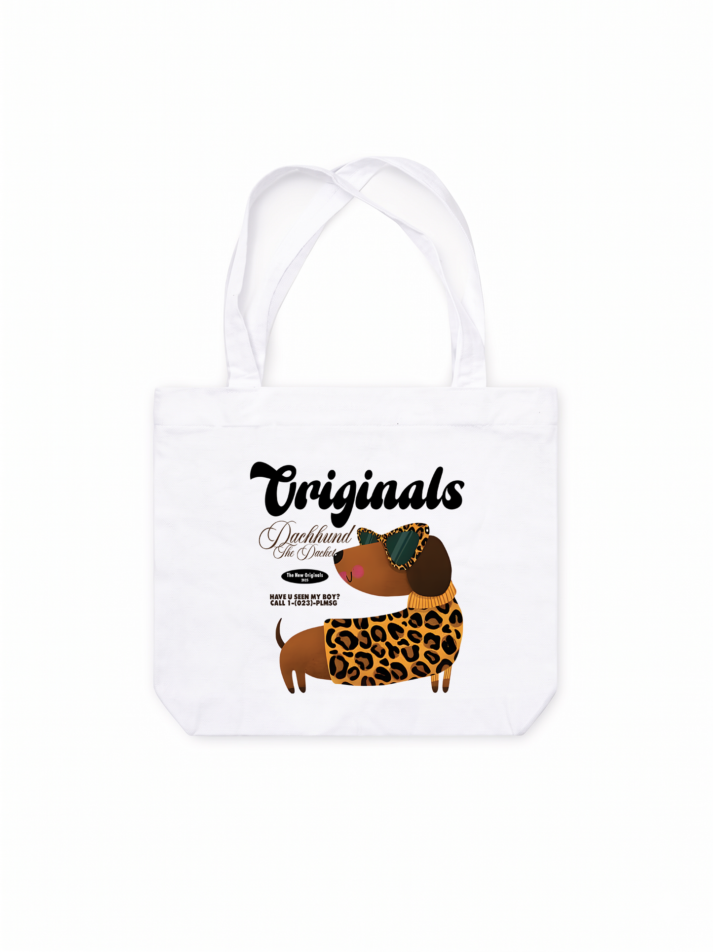 Túi Tote Leopard Dachshund