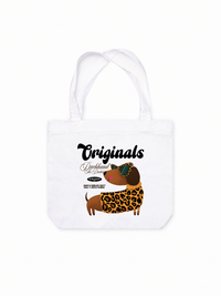 Túi Tote Leopard Dachshund