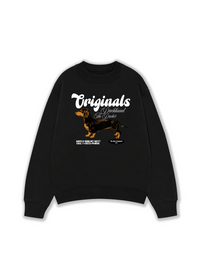 Áo Sweater Nỉ Hai Da Retro Dachshund