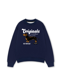 Áo Sweater Nỉ Hai Da Retro Dachshund