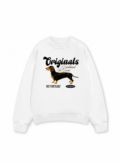 Áo Sweater Nỉ Hai Da Retro Dachshund