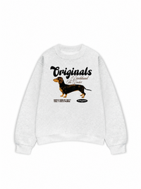 Áo Sweater Nỉ Hai Da Retro Dachshund