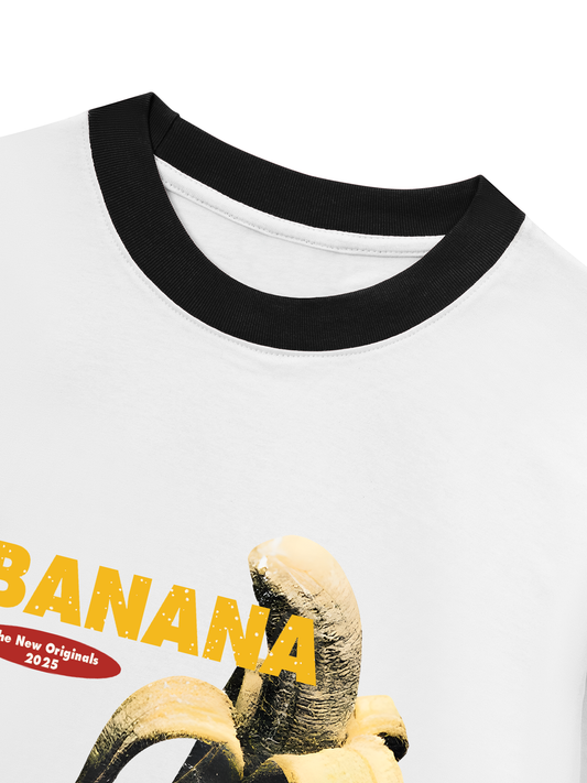 Áo Thun Ringer Relaxed Fit Summer Vibes Retro Bananaa