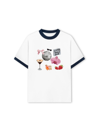 Áo Thun Ringer Relaxed Fit Summer Vibes Cute Things