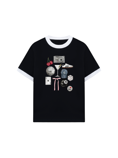 Áo Thun Ringer Relaxed Fit Summer Vibes Picnic