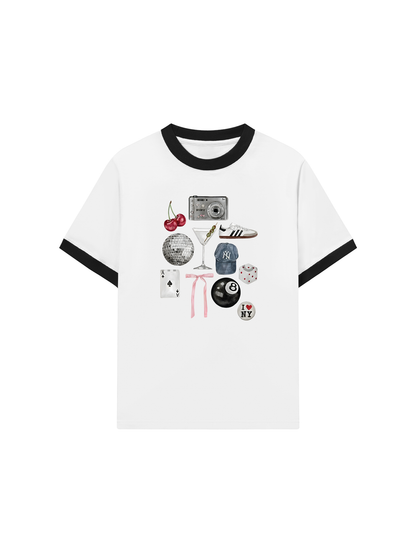 Áo Thun Ringer Relaxed Fit Summer Vibes Picnic