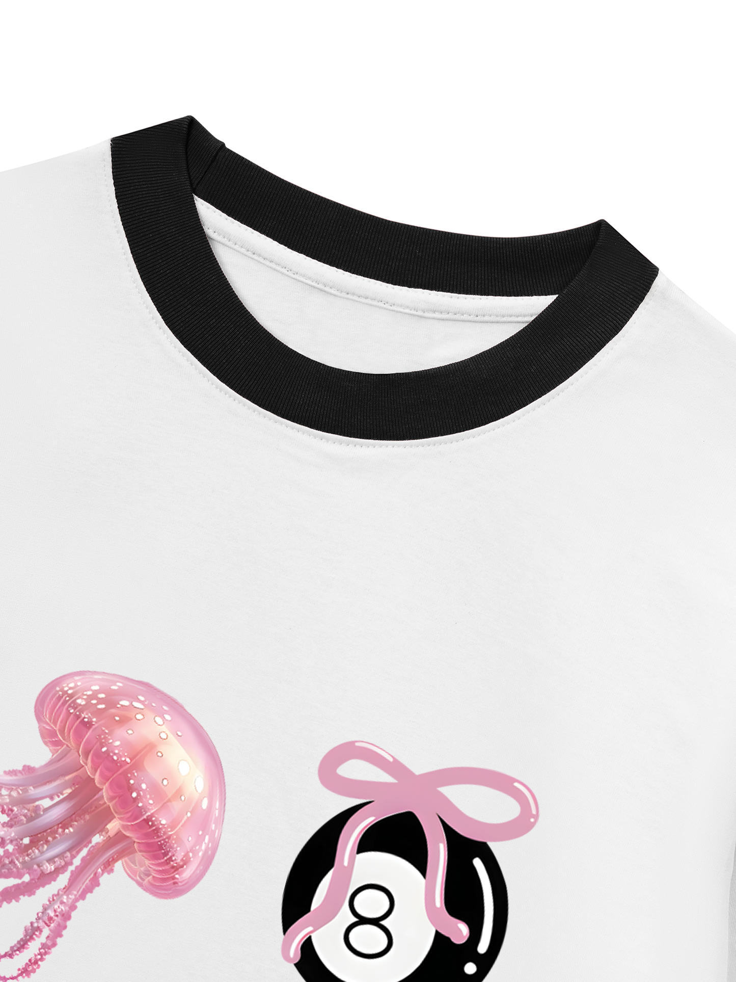 Áo Thun Ringer Relaxed Fit Summer Vibes Pink Summer Vibes