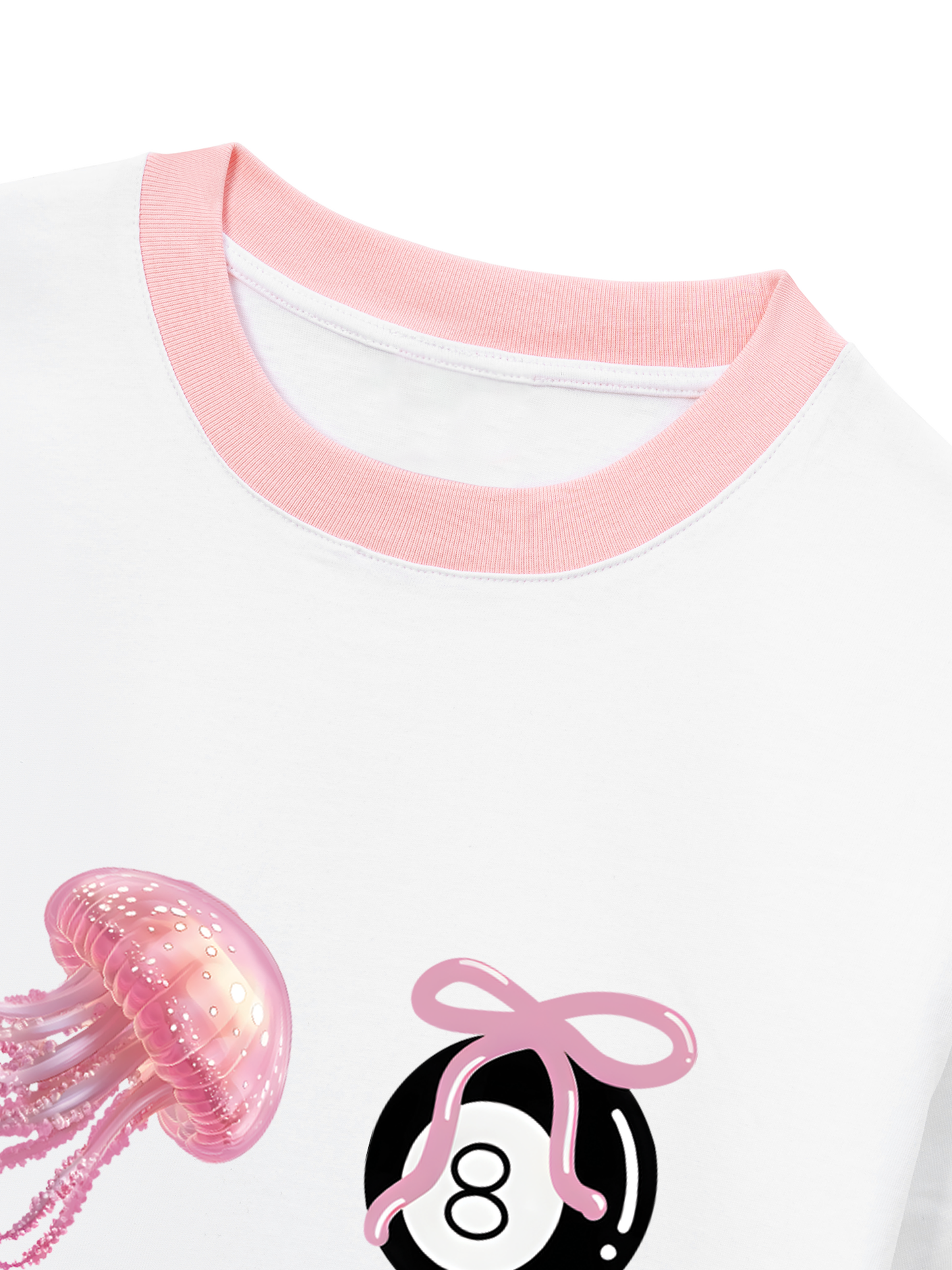 Áo Thun Ringer Relaxed Fit Summer Vibes Pink Summer Vibes