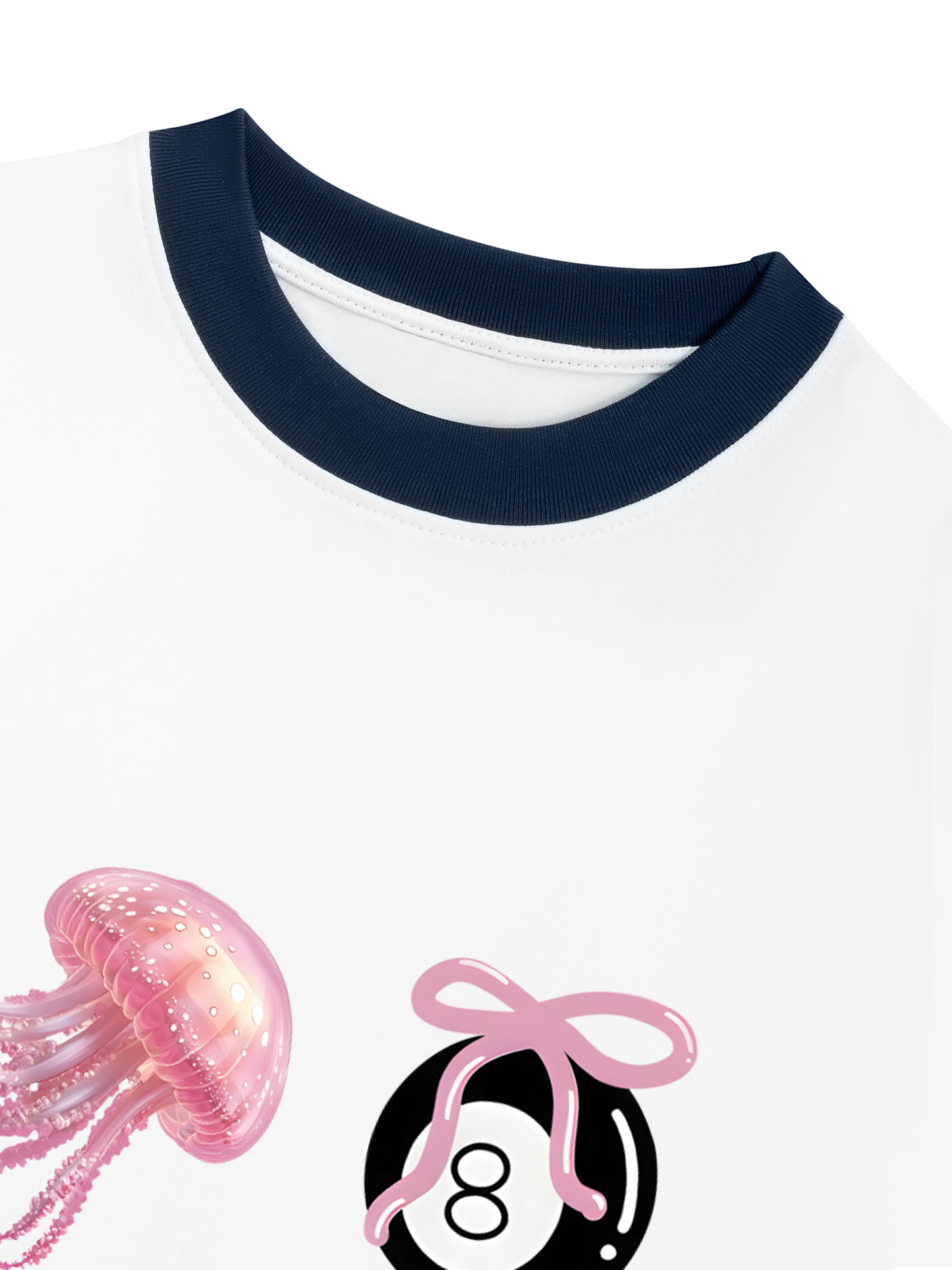 Áo Thun Ringer Relaxed Fit Summer Vibes Pink Summer Vibes