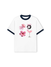 Áo Thun Ringer Relaxed Fit Summer Vibes Pink Summer Vibes