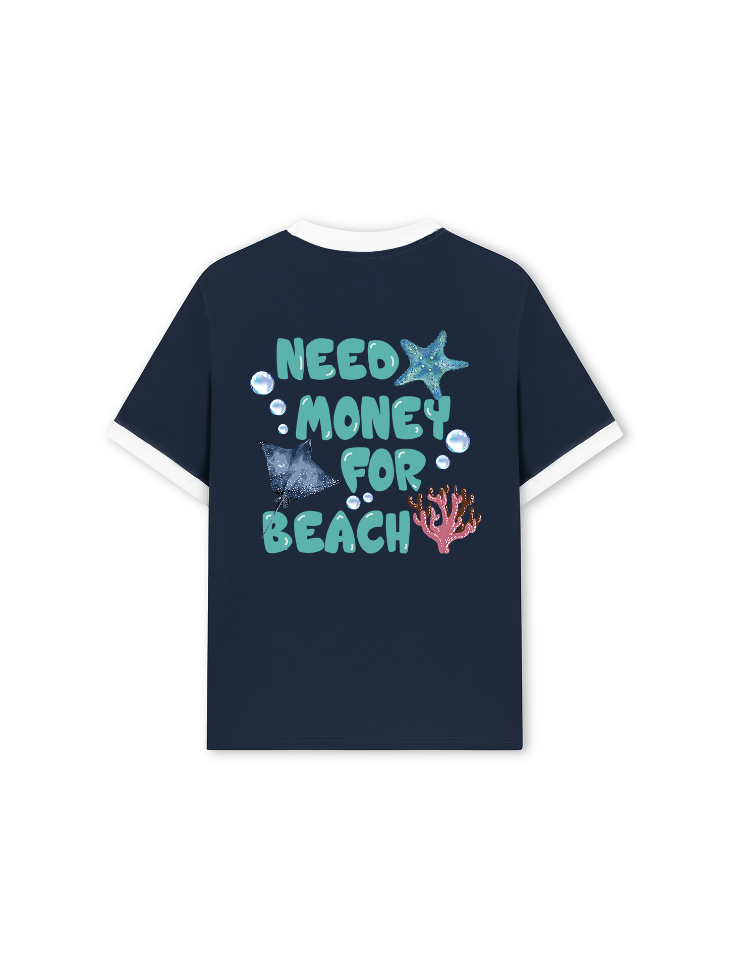 Áo Thun Ringer Relaxed Fit Need Momney For Beach