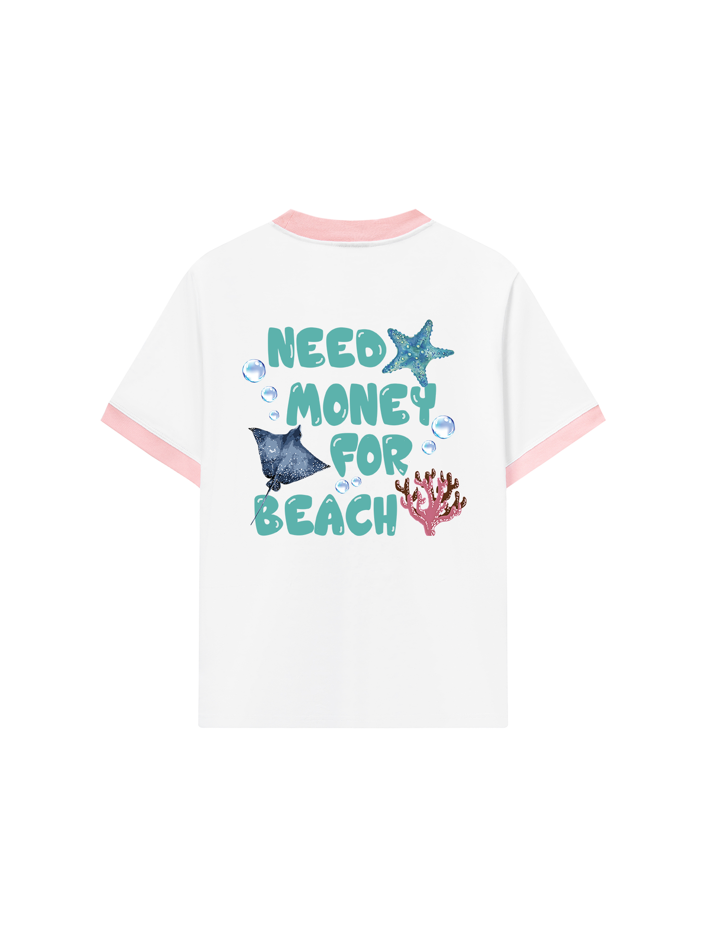 Áo Thun Ringer Relaxed Fit Need Momney For Beach