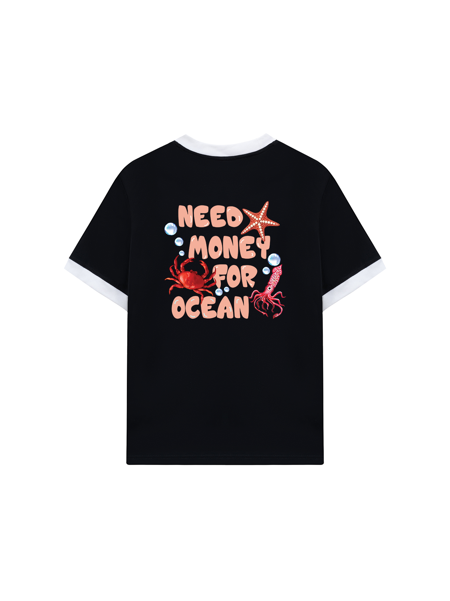 Áo Thun Ringer Relaxed Fit Need Money For Ocean