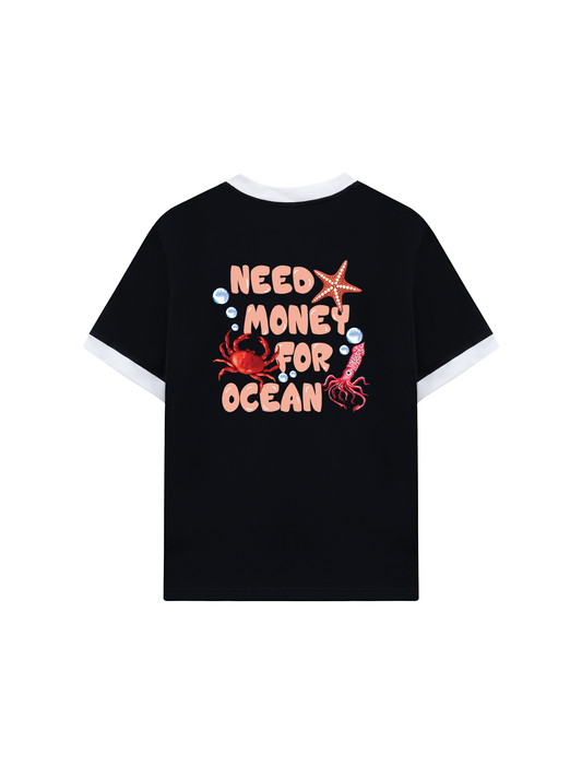 Áo Thun Ringer Relaxed Fit Need Money For Ocean