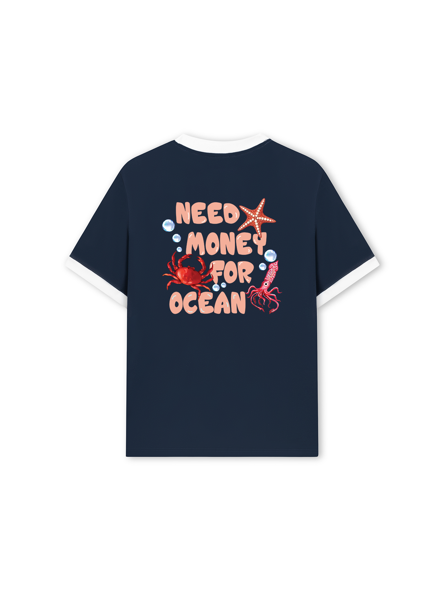 Áo Thun Ringer Relaxed Fit Need Money For Ocean