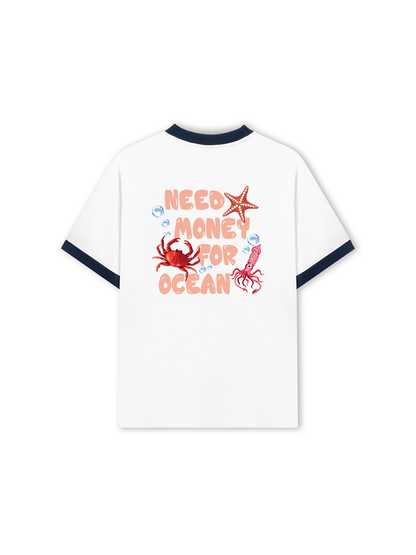 Áo Thun Ringer Relaxed Fit Need Money For Ocean
