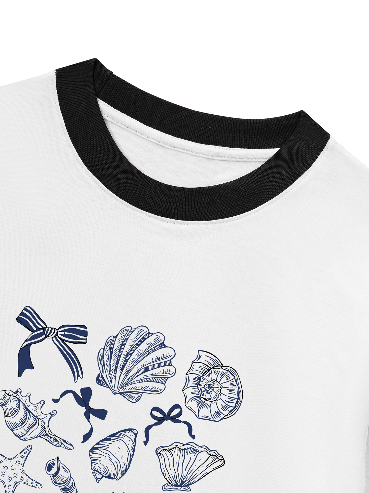 Áo Thun Ringer Relaxed Fit Ocean Blue Vibes