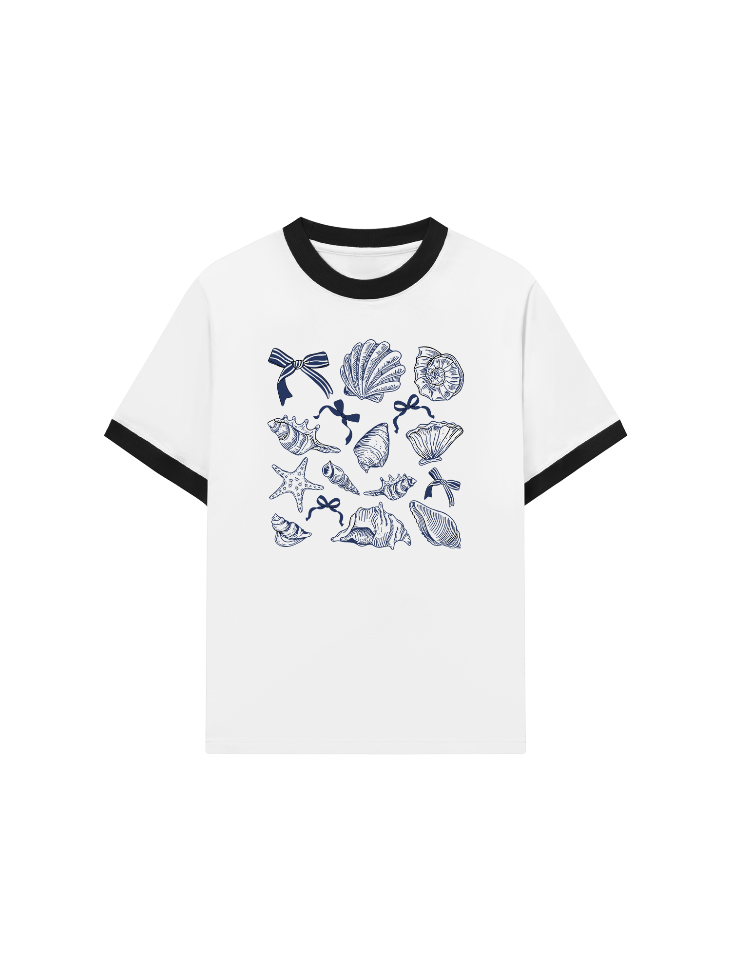 Áo Thun Ringer Relaxed Fit Ocean Blue Vibes