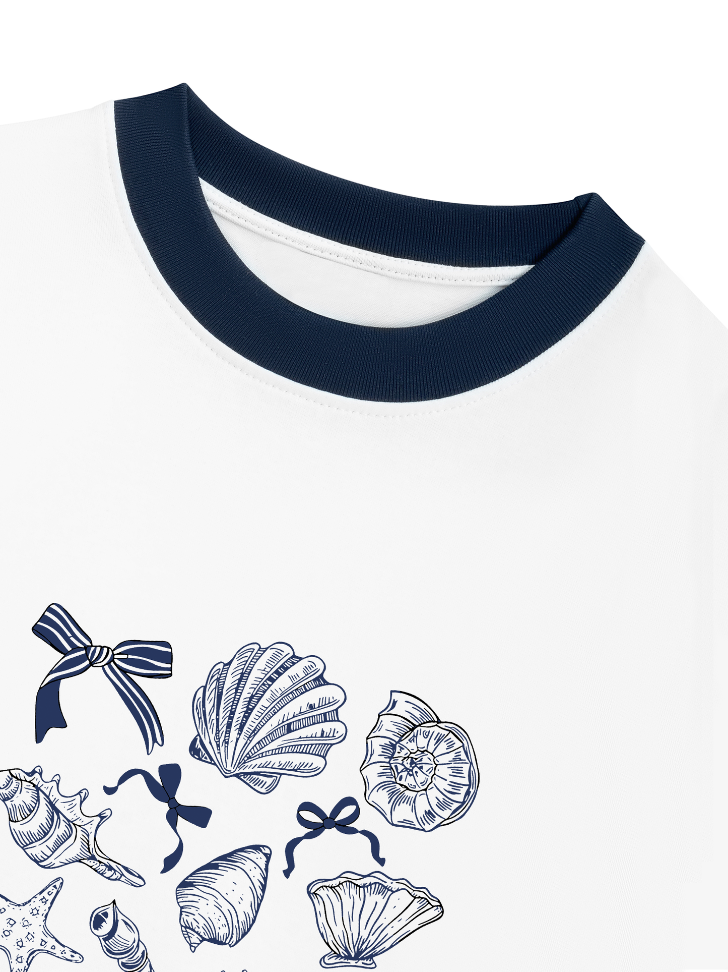 Áo Thun Ringer Relaxed Fit Ocean Blue Vibes