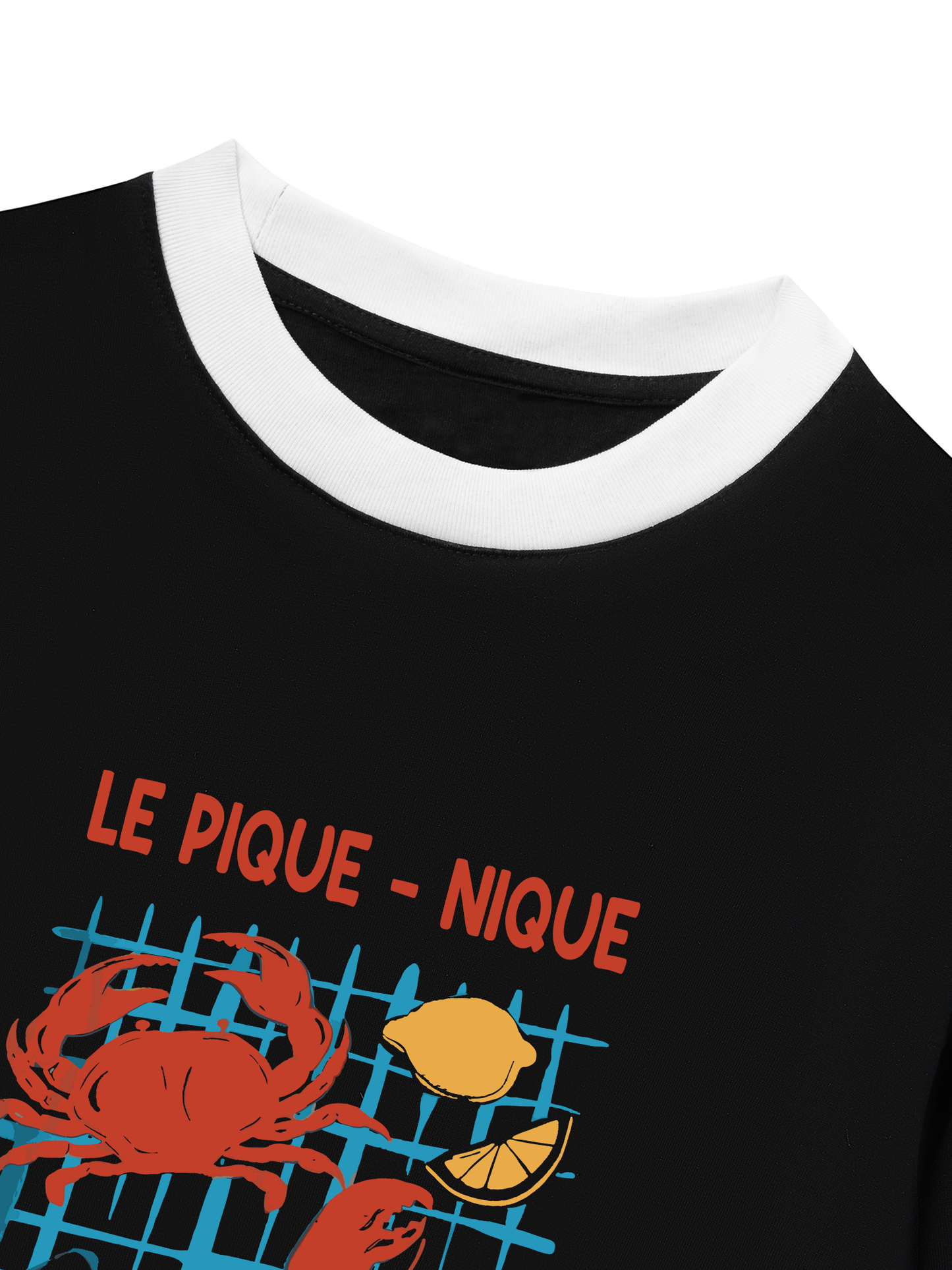 Áo Thun Ringer Relaxed Fit Ocean Crab And Prawn