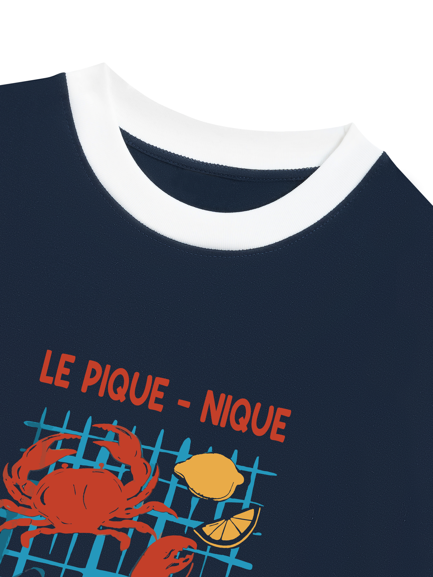 Áo Thun Ringer Relaxed Fit Ocean Crab And Prawn