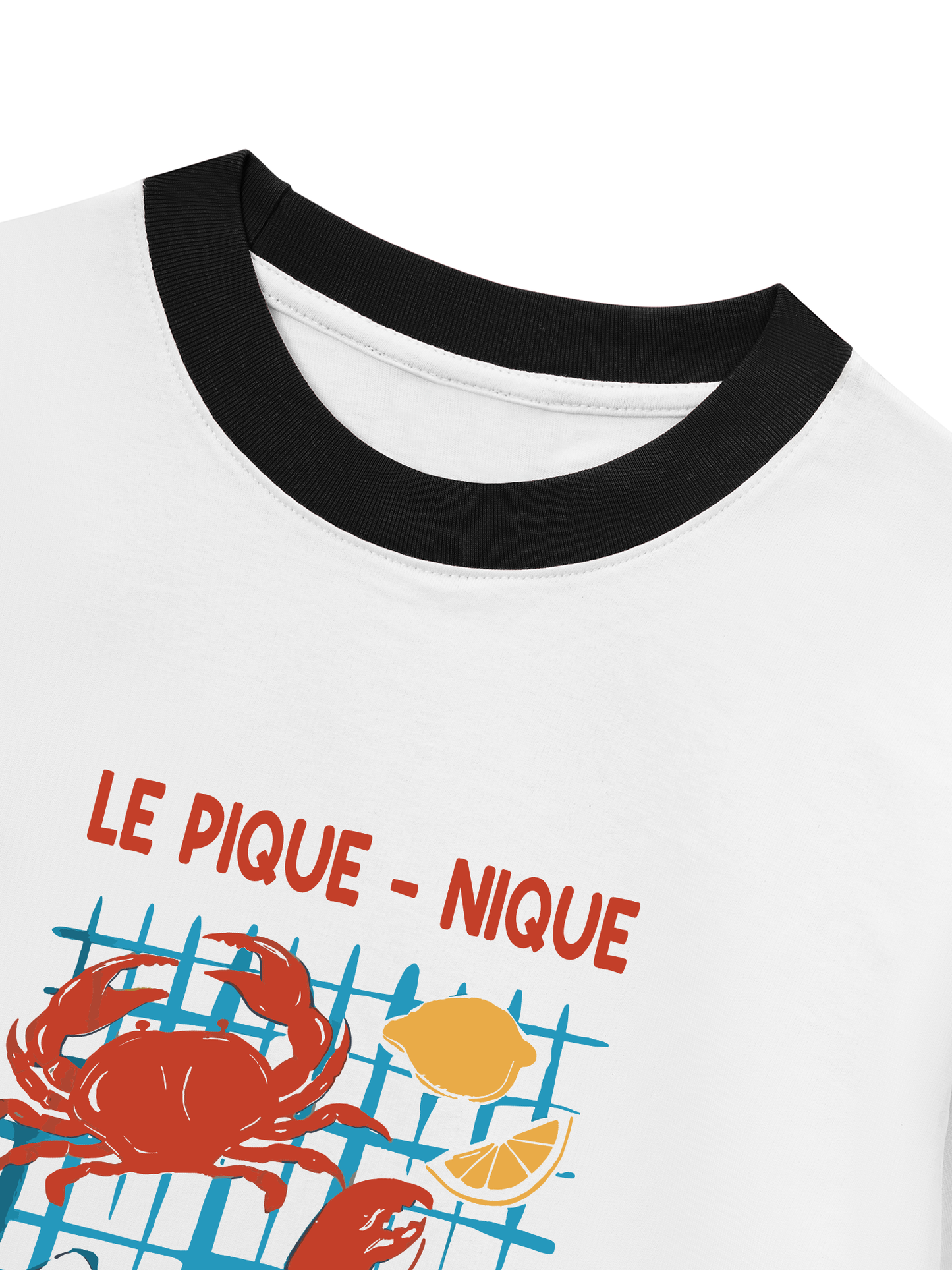 Áo Thun Ringer Relaxed Fit Ocean Crab And Prawn
